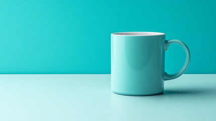 Obraz premium Keyboard and coffee mug. Generative AI