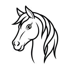 horse vector illustration on white background