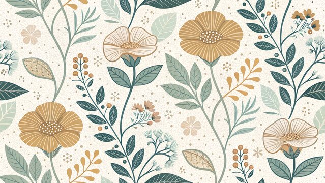 seamless pattern with flowers