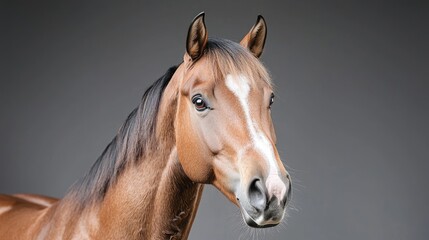 Obraz premium Horse head portrait studio shot