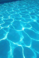 Obraz premium Turbulent blue water, ripped surface, swimming pool ripples, pool, disturbed, wave