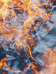 Naklejka premium Abstract Rendering of Intertwined Luminous Lines and Subtle Hues