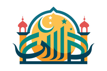 Eid Mubarak  Trendy Vector.