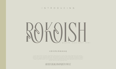 	
Abstract Fashion font alphabet. Minimal modern urban fonts for logo, brand etc. Typography typeface uppercase lowercase and number vector illustration
