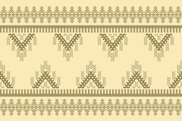 Ikat ethnic geometric abstract embroidery oriental traditional knitted pattern. Native geometry decorative design for fabric, wallpaper, background, interior, decoration, texture, border decor, print