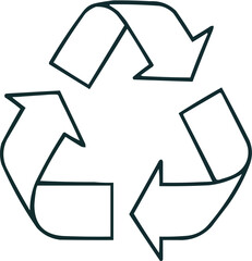 Recycling Symbol Silhouette