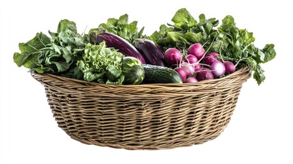Farm-Fresh Vegetables in Wicker Basket