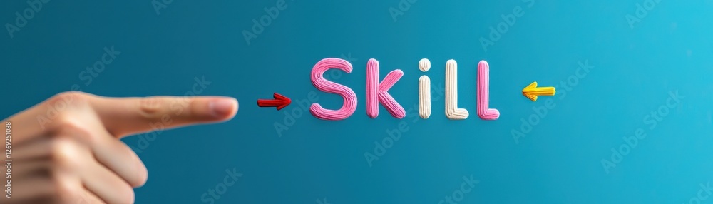 Poster creative representation of the word 