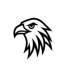 eagle head lineart vector logo of an eagle, eagle logo, lineart logo, vector logo, head logo, symbol logo, icon logo, graphic logo, design logo