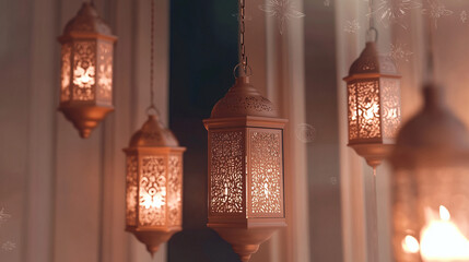 intricate islamic lanterns for ramadan and eid: ornate, decorative, and elegant designs in metal for festive home decor and ambient lighting