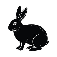 Rabbit silhouette vector art illustrator animal