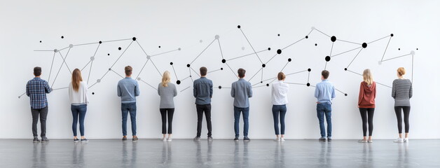 The connections of a strong team, people and technology.
