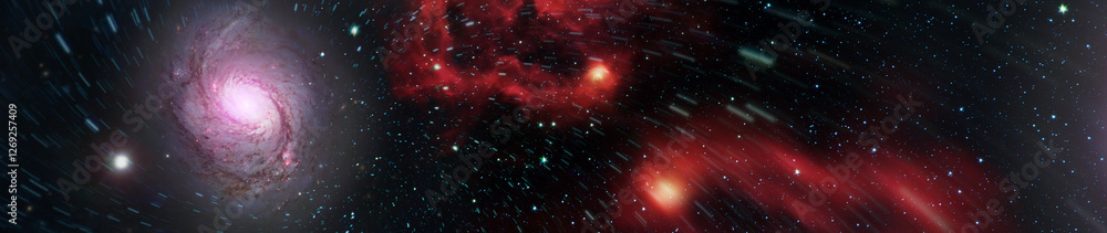 Wall mural starlight nebula in galaxy at universe space background. the elements of this image furnished by nas