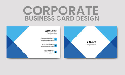 Obraz premium Creative, Minimal, professional and clean corporate business card design template