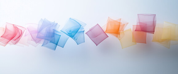 projections and data concept. Colorful art washi lamps suspended overahead representing various elements and aspects of a company or organization's stats. Representing Key Business Metrics.