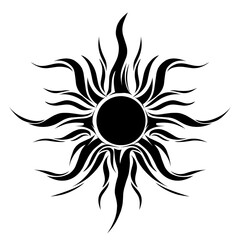 Sun tribal tatto