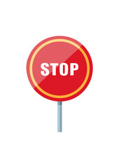 stop sign isolated on white