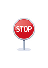 stop sign isolated on white background