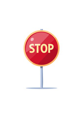 stop sign isolated on white