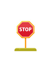 stop sign isolated on white