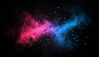 Obraz premium Abstract gradient background with blurred red and blue colors, dark black background, blurred effect, gradient color.