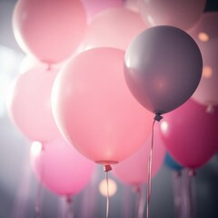 pink party balloons
