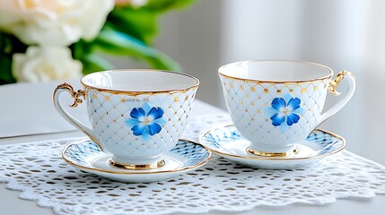 Fototapeta premium Elegant tea set display