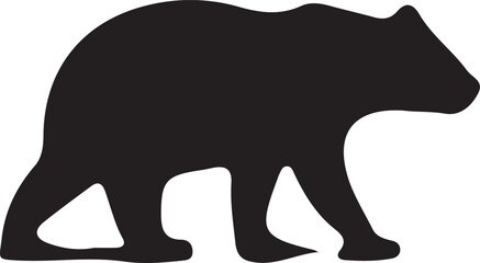 Bear animal vector silhouette , clip art, and symbol. Shilhouette of animal concept and simple design