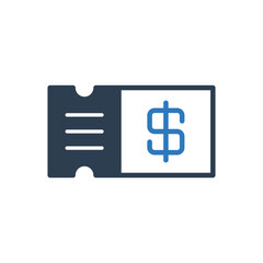 Obraz premium Ticket Price Icon