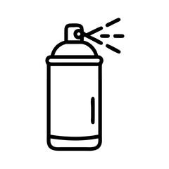 Spray can releasing paint in an artistic design