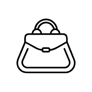 recommend clip art: Vector outline purse icon representing fashion accessory and style 
