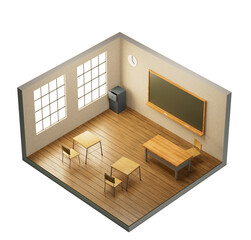 아이소메트릭 학교 교실 Isometric School Class Room