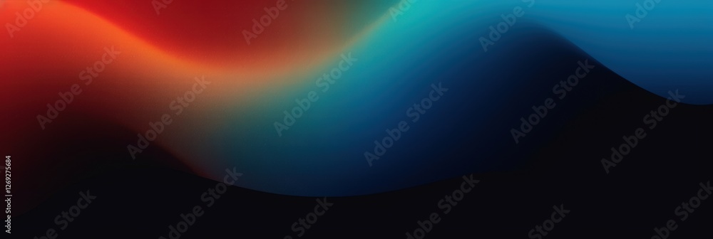 Poster a vibrant gradient of red, blue, and black colors flows smoothly, creating a dynamic and modern abst