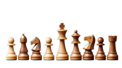 Strategy on the Board: A close-up shot of chess pieces, meticulously arranged, hints at an intense game of strategy, planning, and mental prowess.
