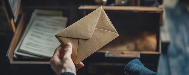 Letter In Envelope Or Document In Mailbox, 