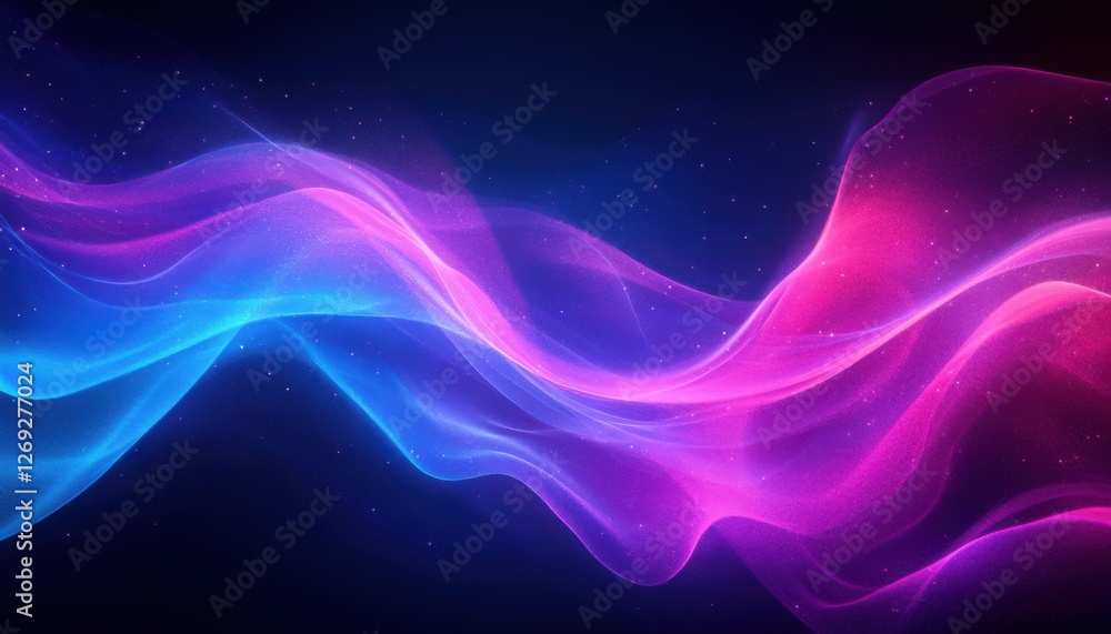 Aufkleber abstract colorful wave patterns in vibrant hues, creating a dynamic visual experience.