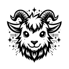Obraz premium vector image of a goat, goat head mascot, goat, cool, style, vector, illustration, head goat