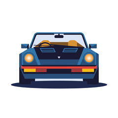 Blue Car vector illustration concept