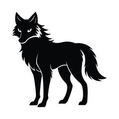 Wolf icon logo black silhouette vector illustration