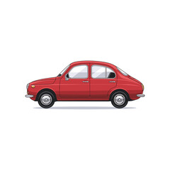 Red Car vector illustration concept