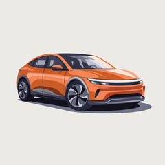 red car isolated on white