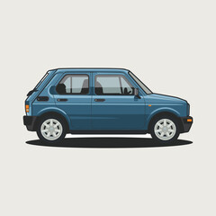 Blue Car vector illustration concept