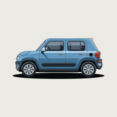 Blue Car vector illustration concept