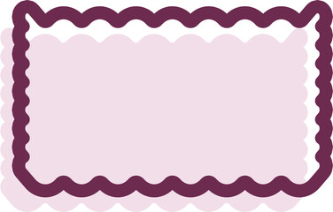 Abstract scalloped shape with a textured outline. Perfect for modern design elements, stickers, labels, frames, and creative backgrounds. Scalable vector format for digital and print use.