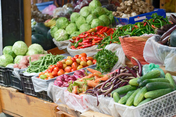 Vegetable market in Bhutan