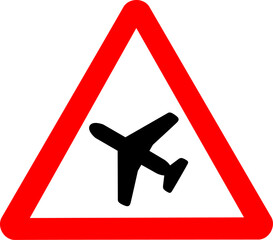 Obraz premium Roadsign Aiplane 