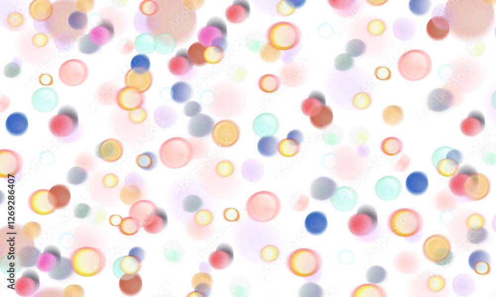 Wall mural blurred bokeh colors light glowing on transparent background