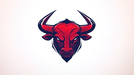 Fototapeta premium Red Bull Mascot, Aggressive, Graphic Design, Logo