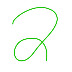 Green doodle line art