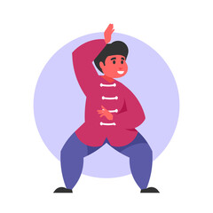 man practicing